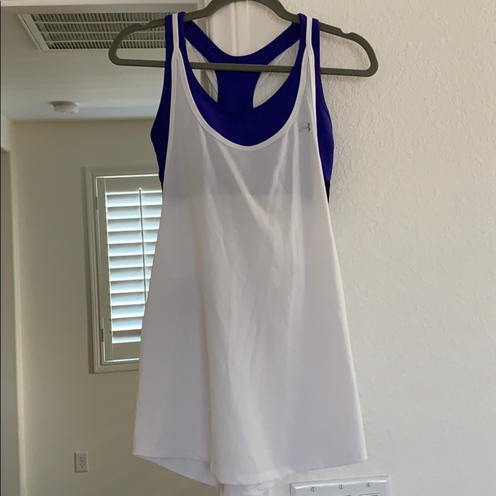 Under Armour Tank with/ Sports Bra. Med.